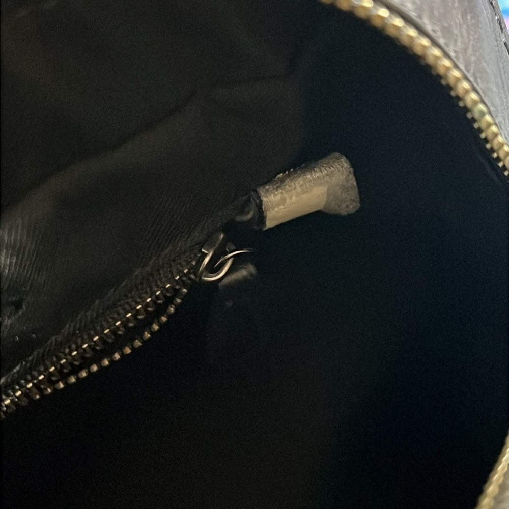COACH BROOKLYN 34 Carryall handbag. Navy blue pebbled leather. Free dust bag - Picture 12 of 16